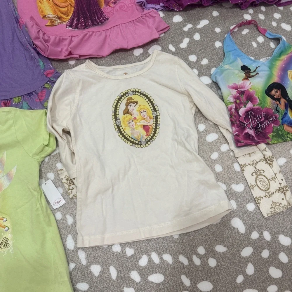 Vintage y2k Disney Store princesses fairies tinkerbell ariel tee girls dress top